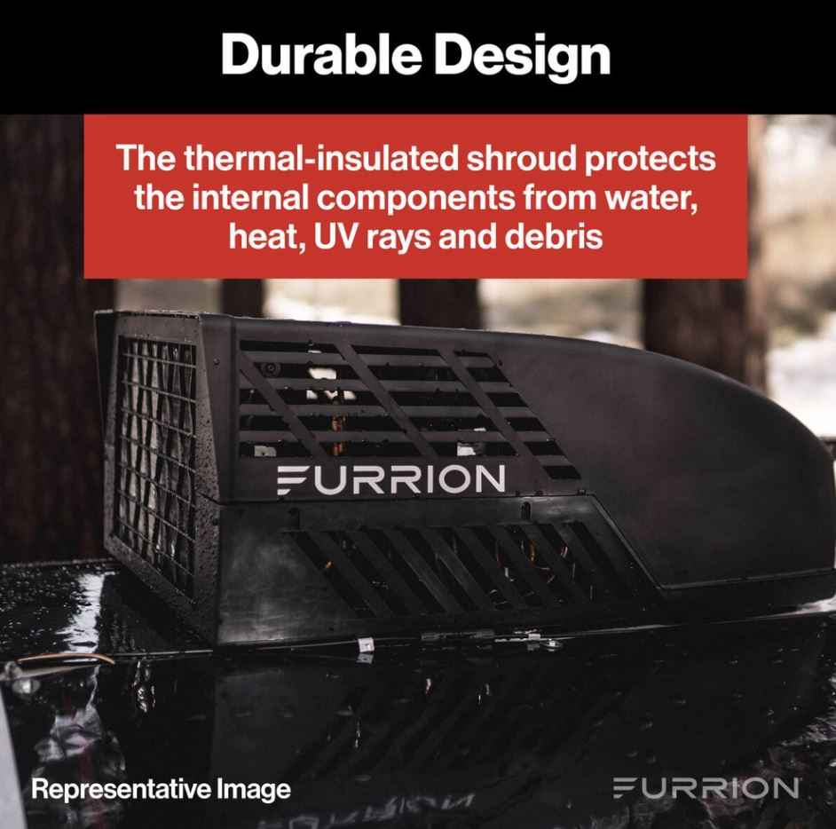 Furrion 2024042639 Chill HE R32 Roof A/C - 15,000 BTU, Black
