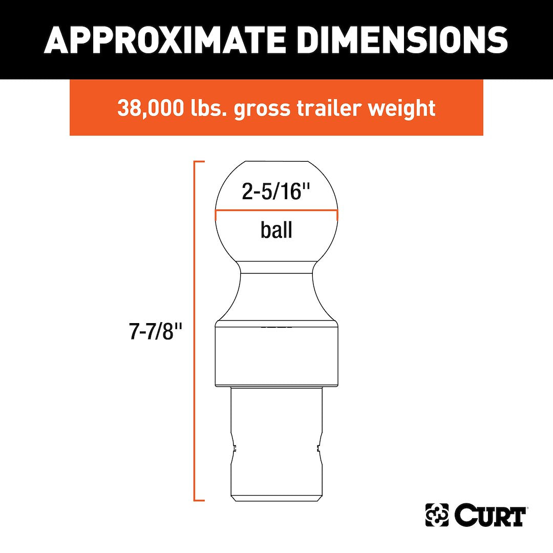 Curt 60627 Gooseneck Trailer Hitch Ball - image 2