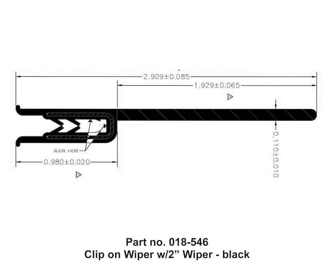 AP Products Wiper Slide-Out Seal - 35 ft, Black – 018-546