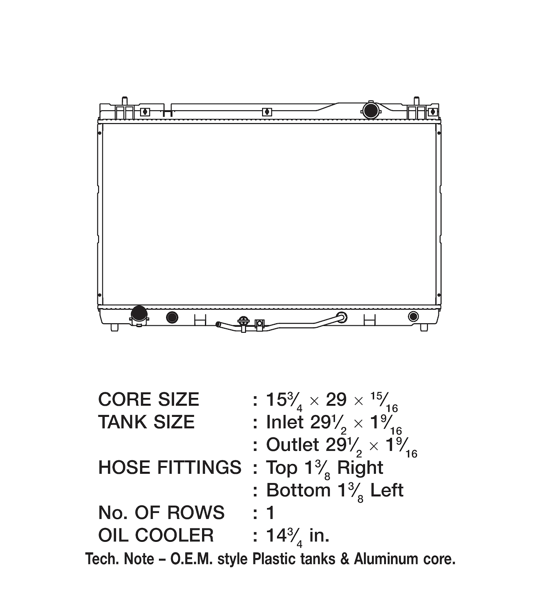 CSF 3145 ES300 Replacement Radiator - image 2