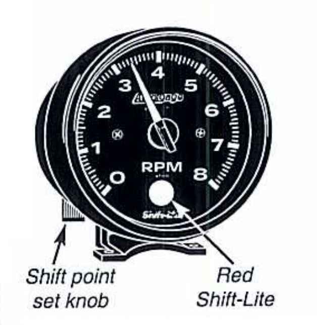 AutoMeter 2300 Black Auto Gage Pedestal Tachometer, 8,000 RPM - image 2