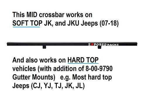 Exposed Rack 8-00-9602-BK Solid Middle Roof-Rack Crossbar
