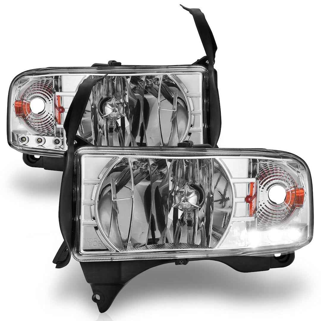 ANZO USA 111206 Dodge Ram Crystal Reflector Headlight Pair