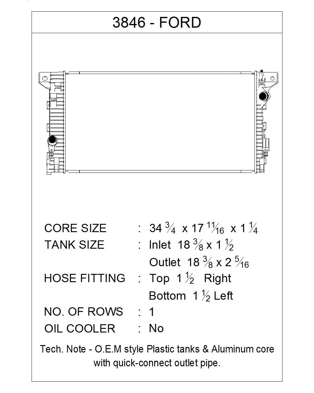 CSF 3846 F-150 3.3L Cooling Radiator - image 2