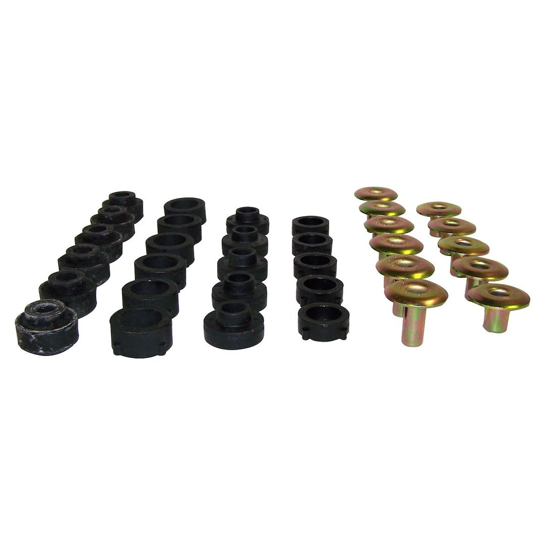 Crown Automotive 55176180K Black Body Mount Bushings and Hardware Kit - image 1
