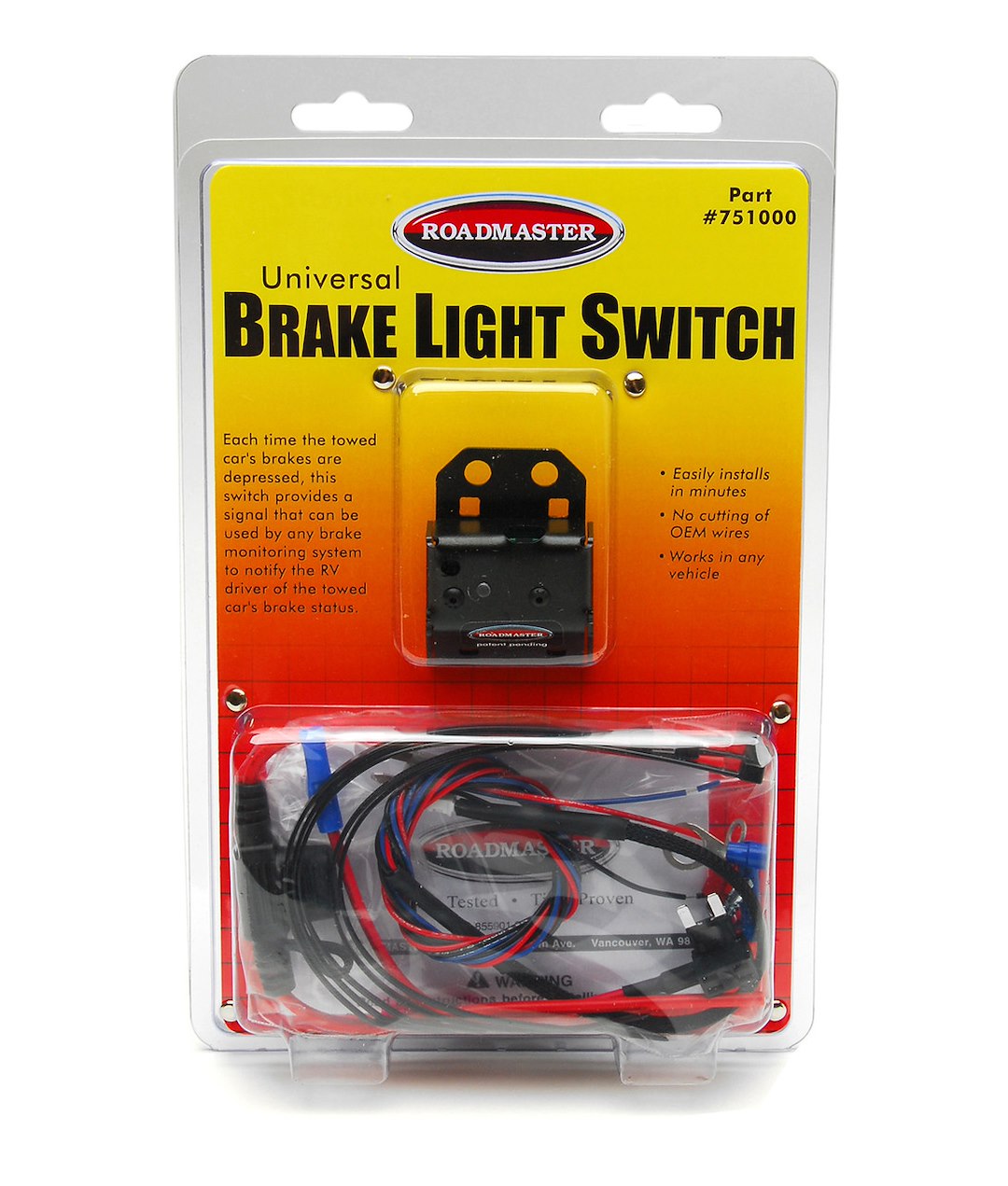Roadmaster Towed Vehicle Brake Monitor Light Switch Kit – 751000