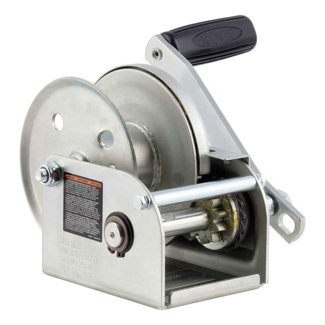 CURT 29610 Manual Fixed-Mount Industrial Brake Winch