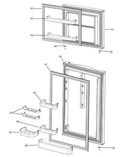 GE Appliances WR78X32432 GE Lower Refrigerator Door, Fits GPV10FSNSB – image 1