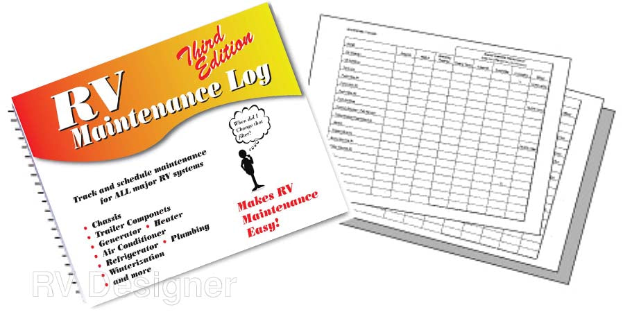 RV Designer Log Book/ Journal (B345) – Type: RV Maintenance Log