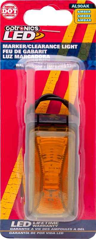 Optronics AL90AK Amber/Black AL90 Marine LED Clearance Lamp