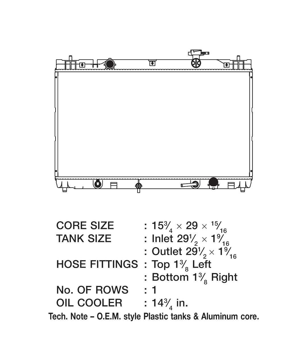 CSF 3143 Camry Replacement Radiator - image 2