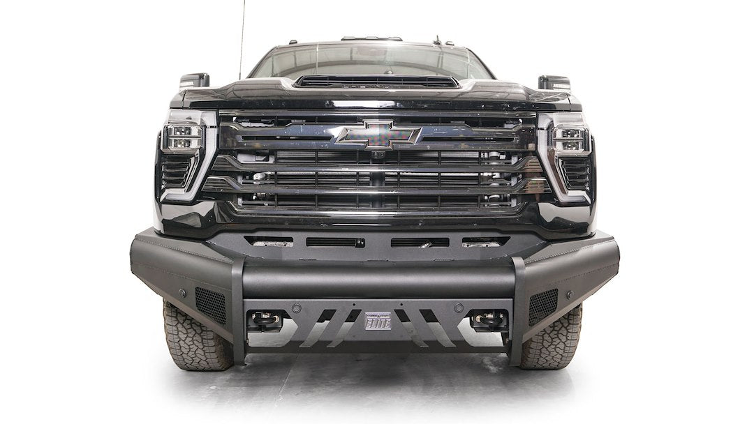 Fab Fours CH24-Q6161-1 Front Bumper, Black Steel Elite