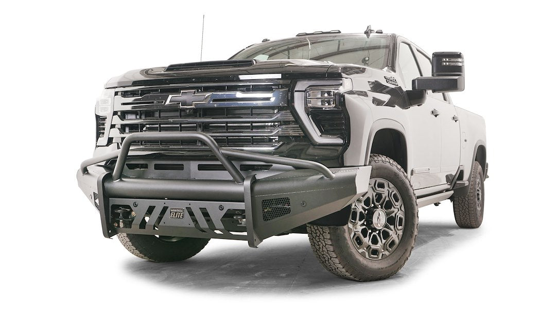 Fab Fours CH24-Q6162-1 Front Bumper, Black Steel Elite