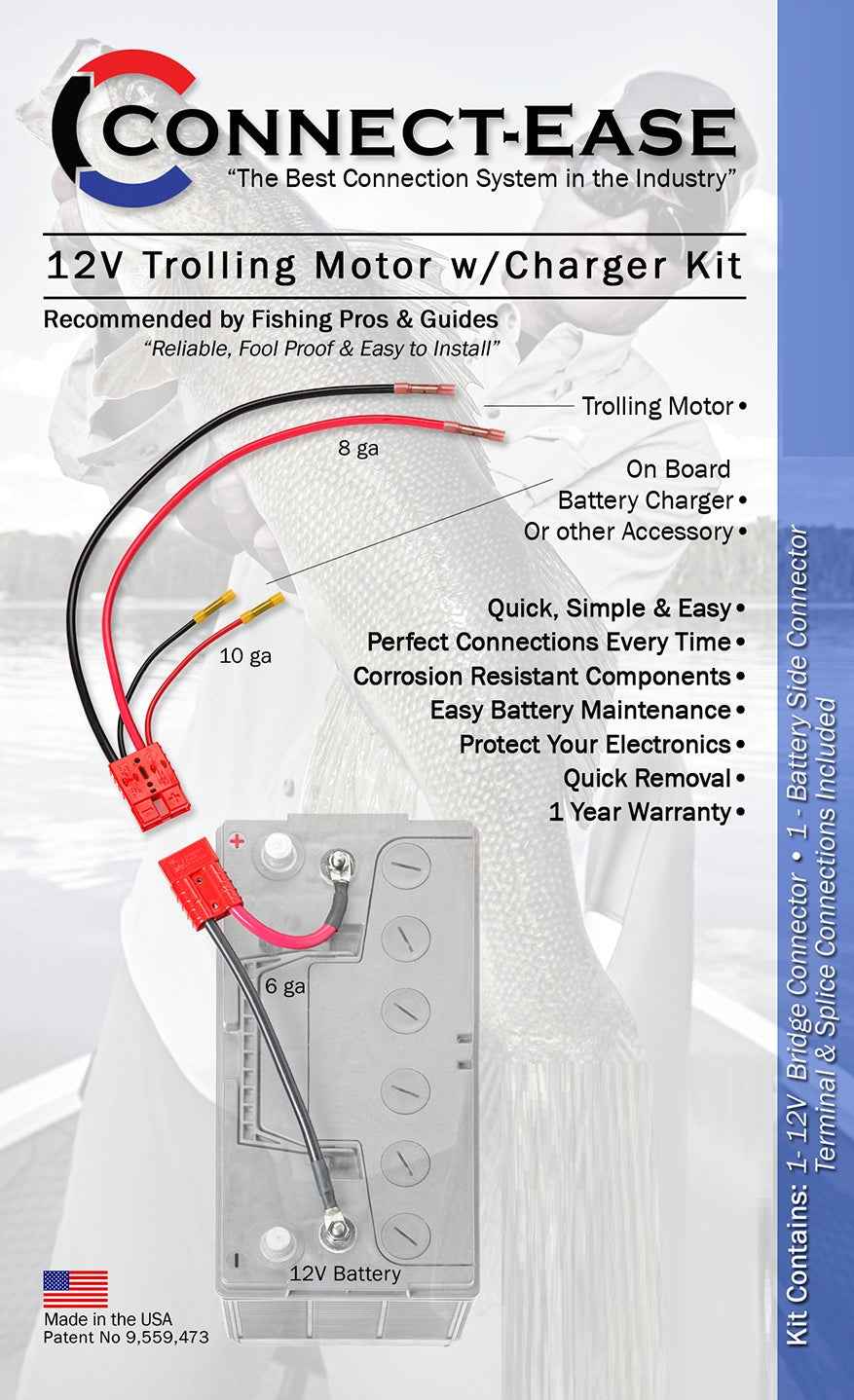 Connect-Ease RCE12VBCHK 12V Trolling Motor Quick-Release Wiring - image 3