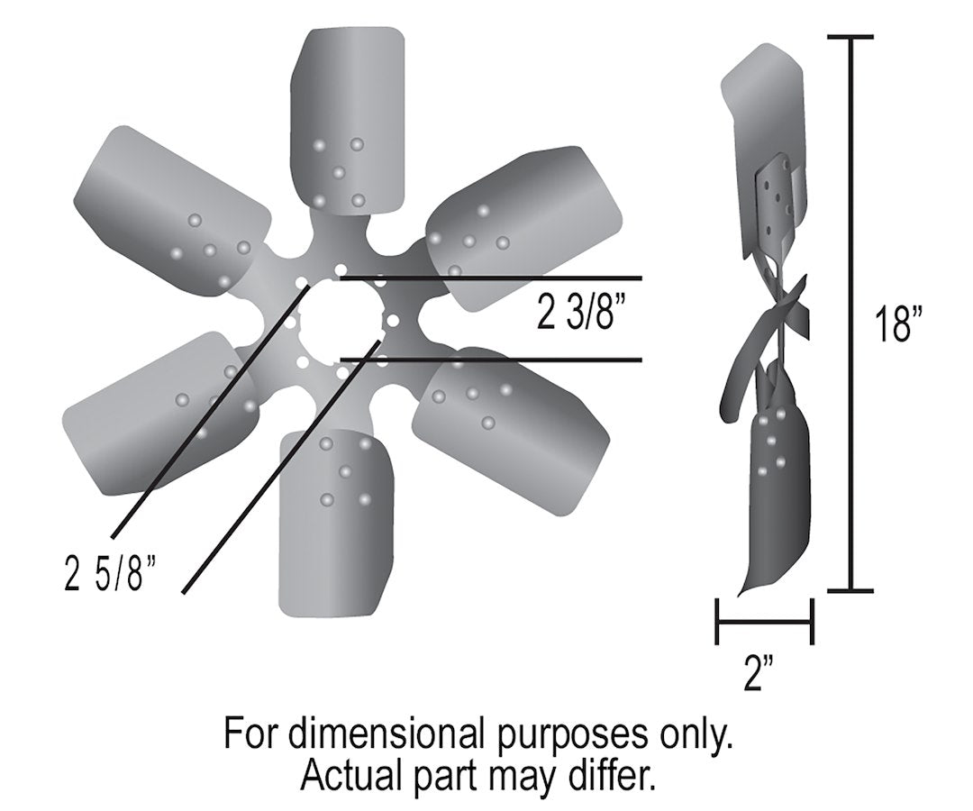 Derale 17118 Mechanical Pusher Clutch Fan - image 3