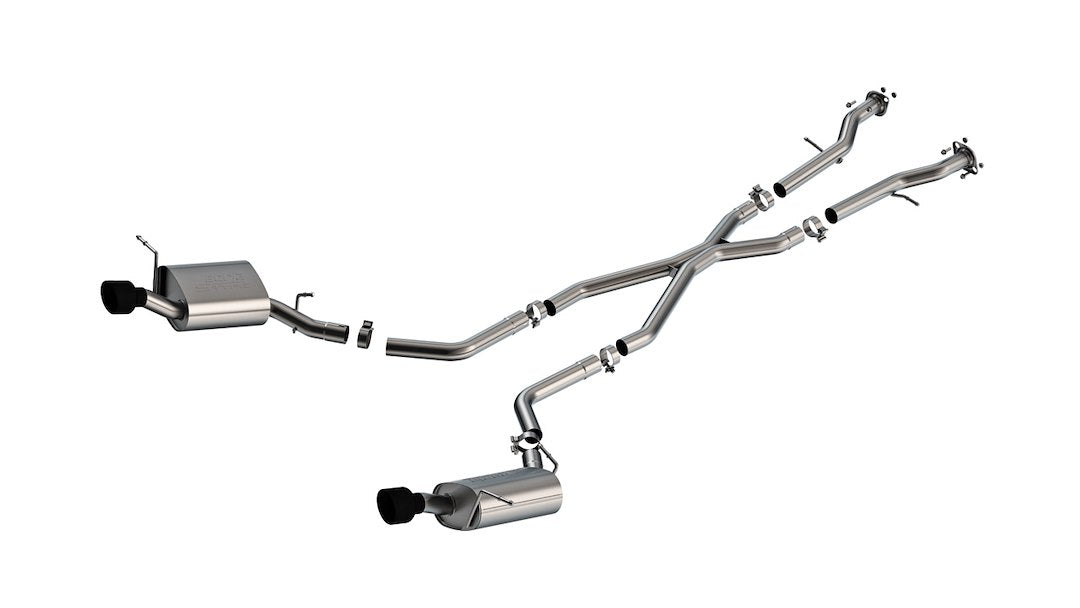 Borla 140449CB S-Type True-Dual Cat-Back with X-Pipe - image 1