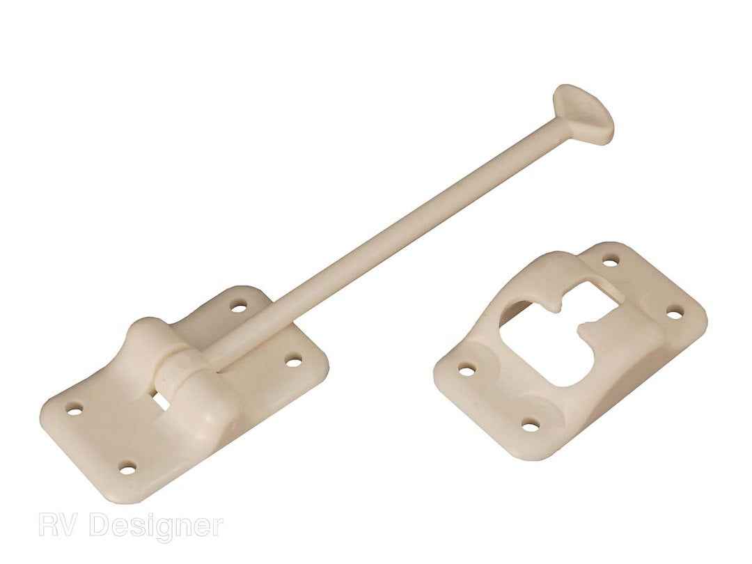 RV Designer E237 Colonial White 6-Inch T-Style Entry-Door Stay
