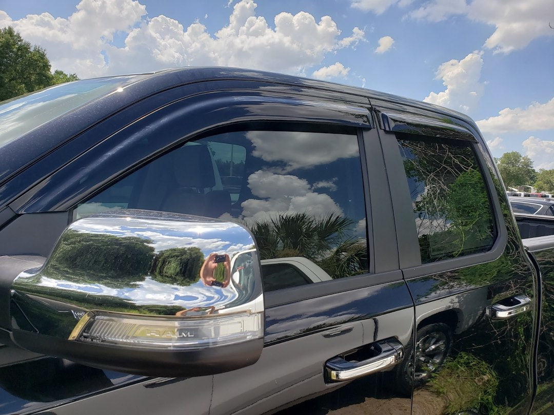 TrailFX Tape-On Window Rain Guards - 4-Piece Smoke – 4809H