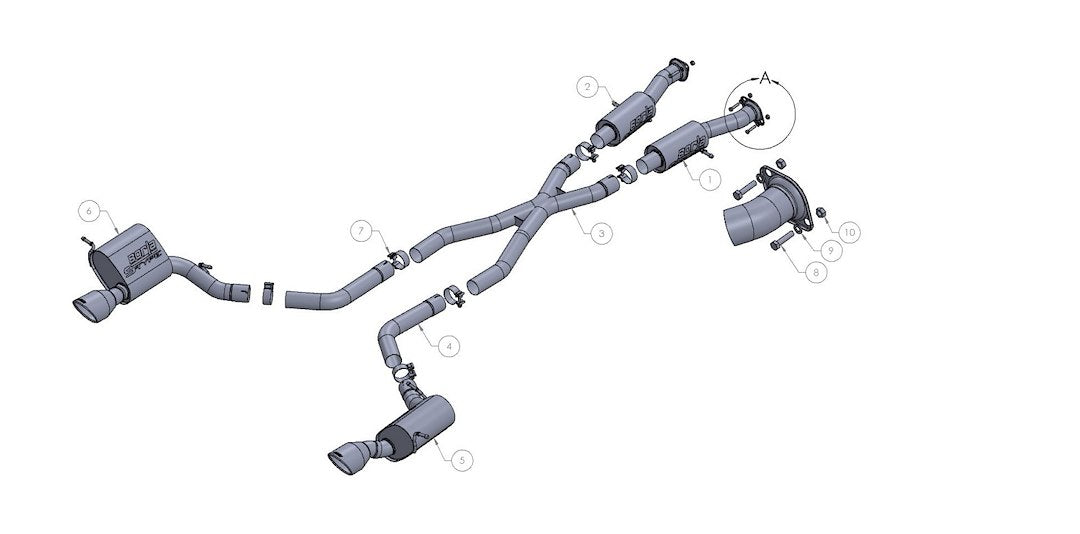 Borla 140633 Grand Cherokee SRT-8 ATAK Dual Cat-Back - image 2