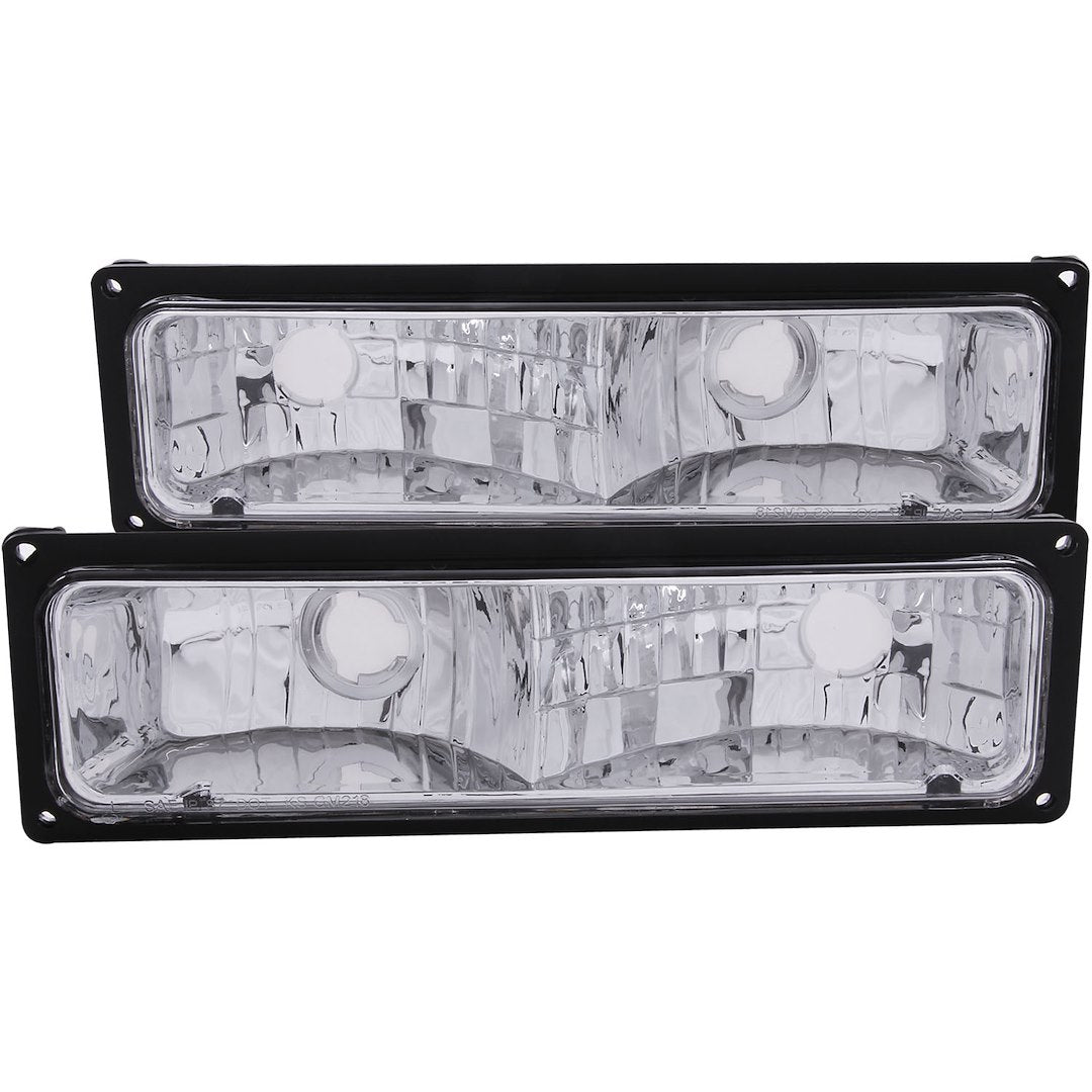 ANZO USA 511033 Chevrolet Euro Signal Light Pair, Black - image 1