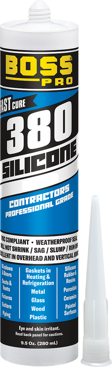 Accumetric 142261 Almond BOSS 380 Silicone Caulk, 10 oz