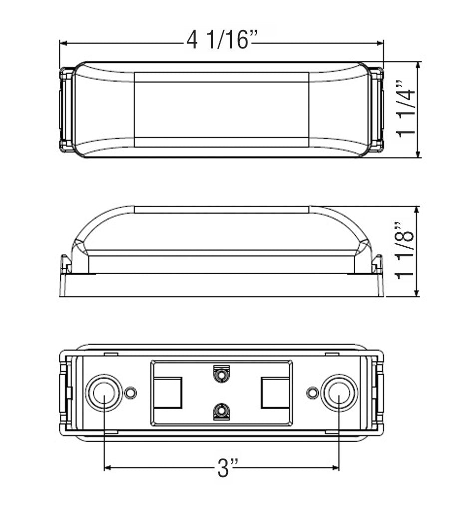 Optronics Mcl63 Series Not Applicable LED Clearance Light (Mcl63abp)