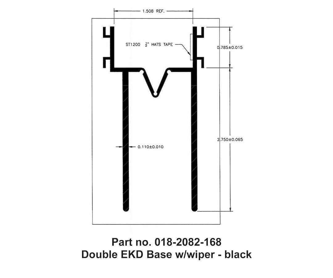 AP Products Double EKD Base Slide-Out Seal - 14 ft, Black – 018-2082-168