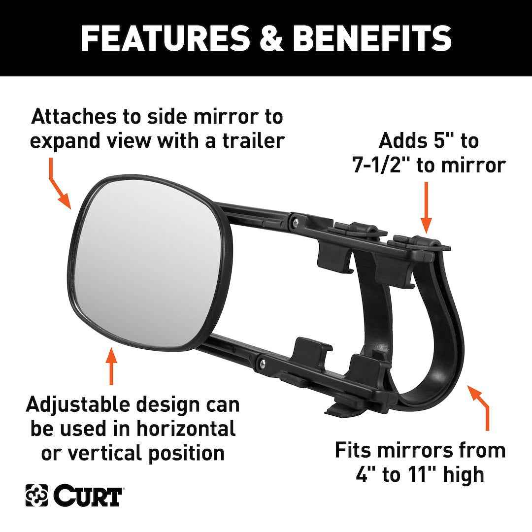 CURT Extended View Add-On Towing Mirror – 20002