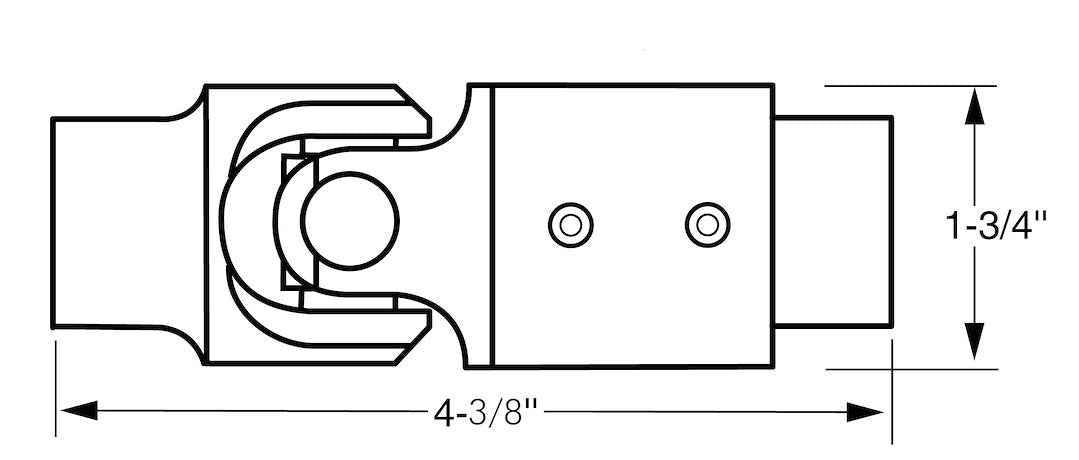 Borgeson 034940 Damped Steering Joint, 3/4 DD to 13/16-36