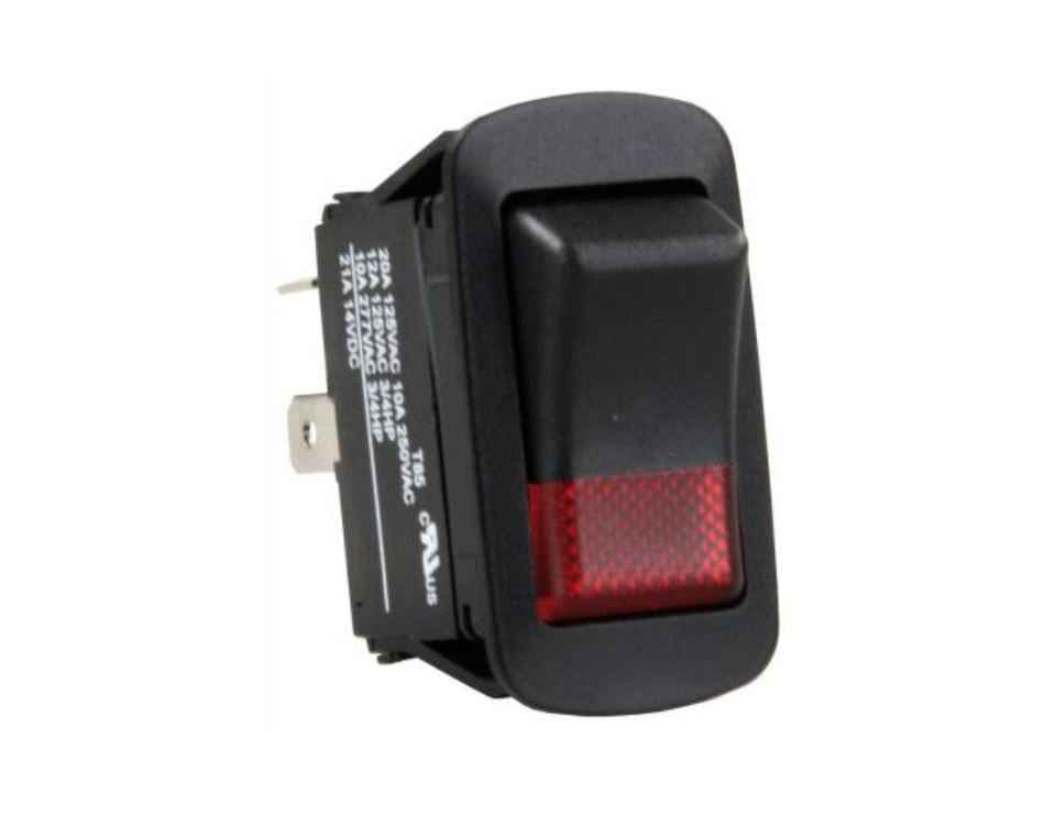 JR Products 13815 Red-Lens Water-Resistant Illuminated Rocker