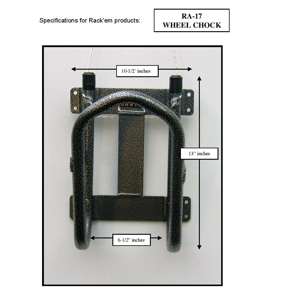 Rack-Em Motorcycle Wheel Chock - Black/ Gray – RA-17