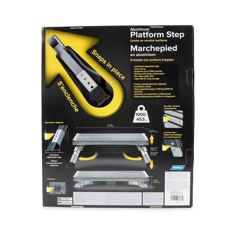 Camco 1000 lb Folding Step Stool – 43676