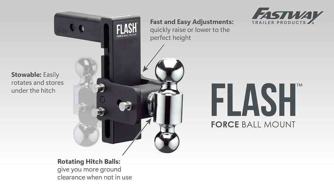 Fastway Dual-Ball Mount - 2 in Hitch, 3 in Drop – 67-00-7130