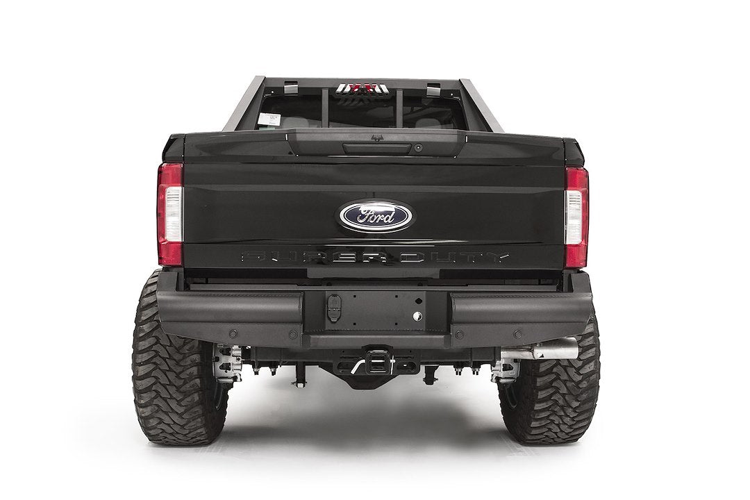 Fab Fours FS17-U4150-1 Ford Black Steel Elite Rear Bumper