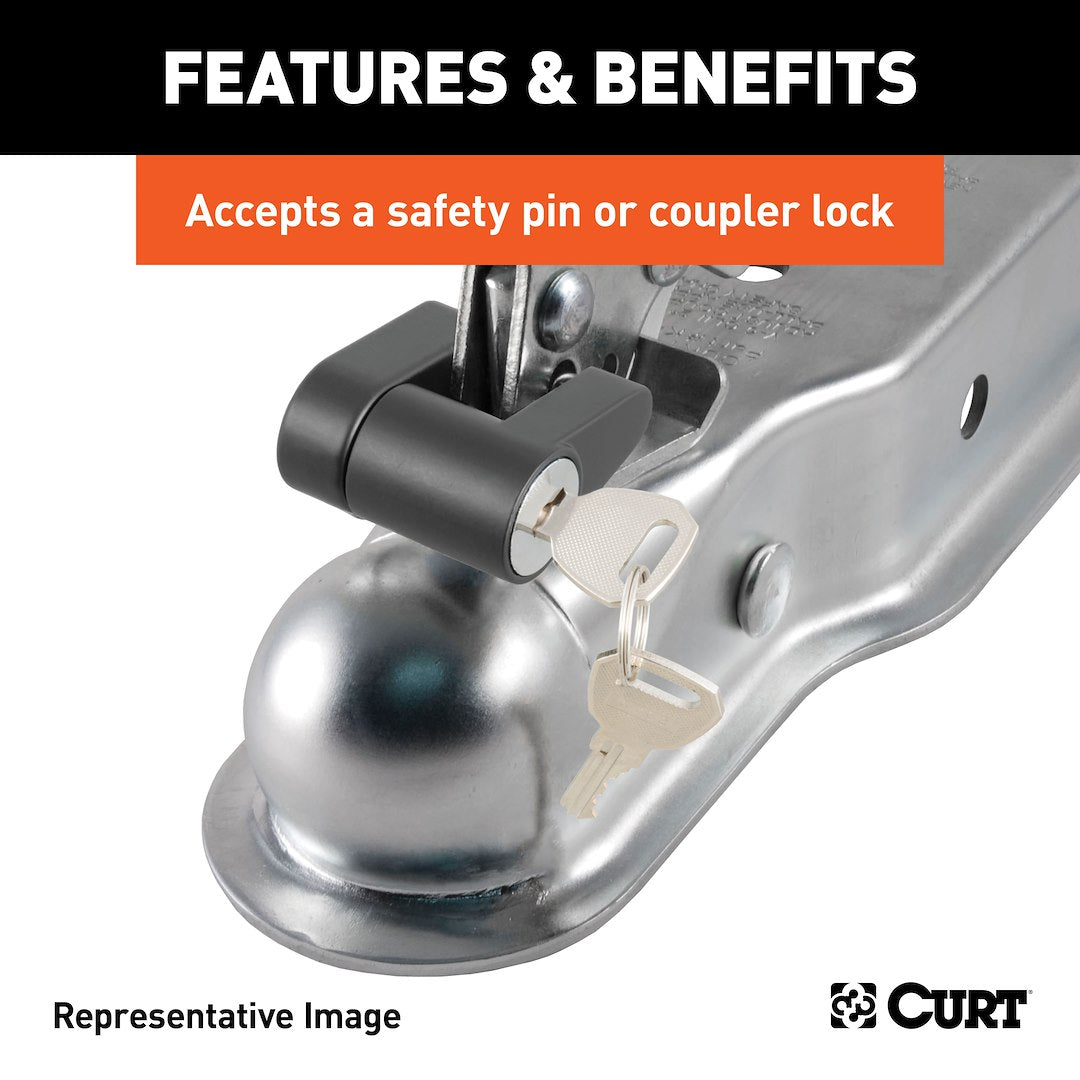 CURT 25138 Trailer Coupler - Class II Straight Tongue
