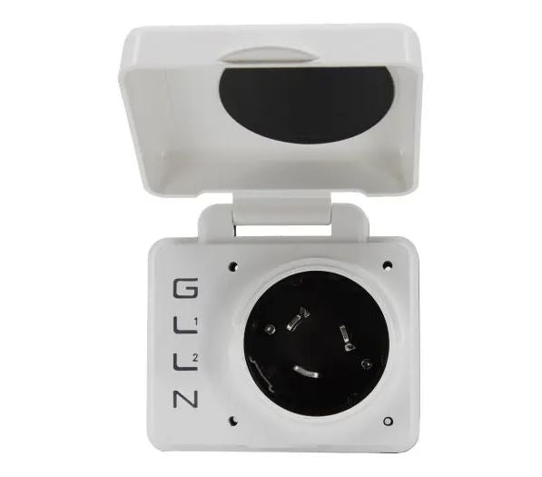 Hughes Autoformers 50A Power Inlet - White – SV50API-W