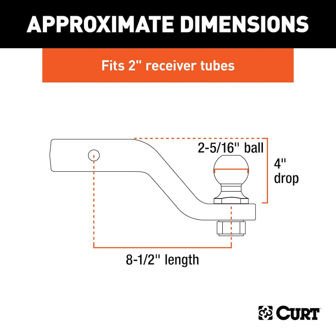 Curt 45332 Trailer Hitch Ball Mount - image 4