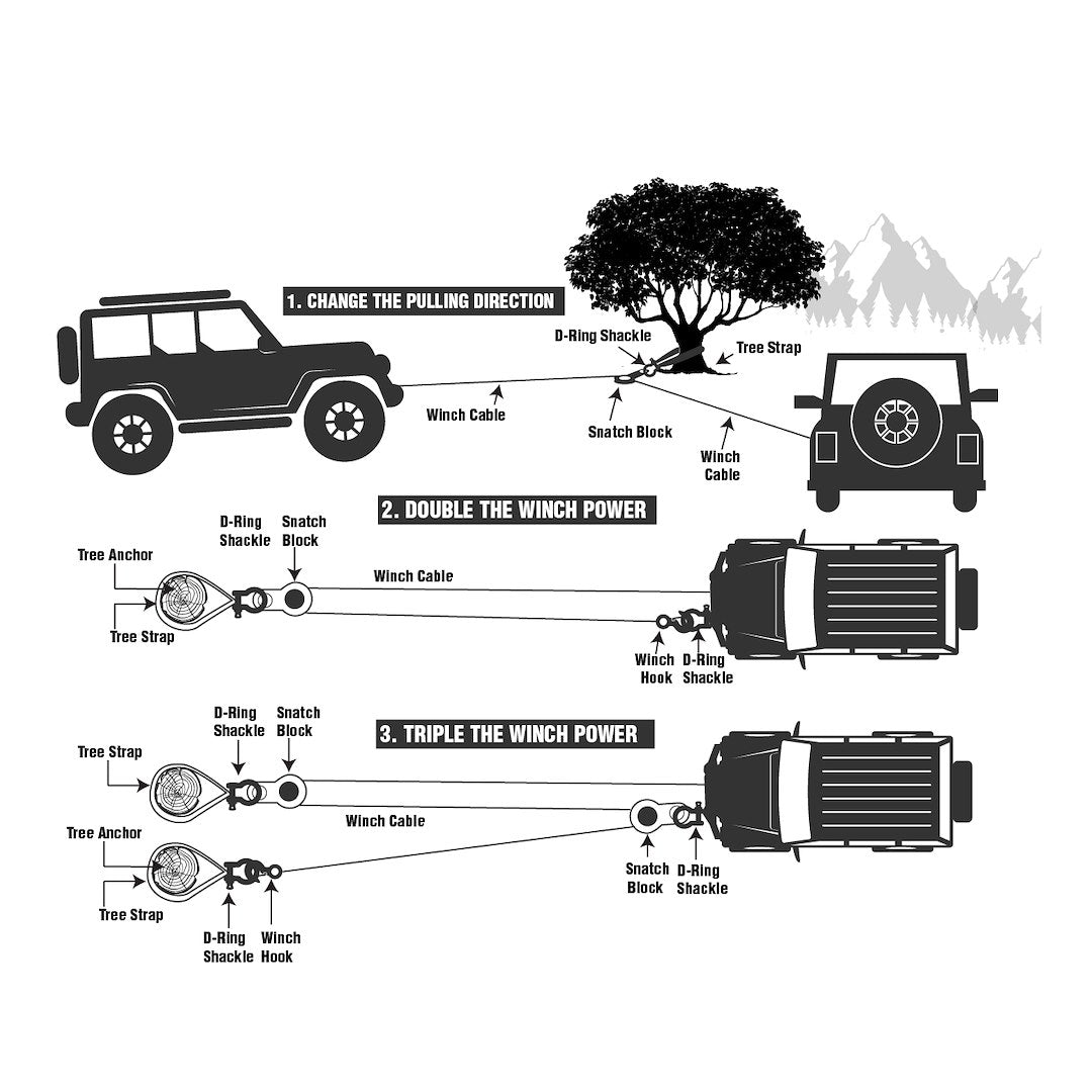 Overland Vehicle Systems 19099916 Non-Stretch Synthetic Tow Strap