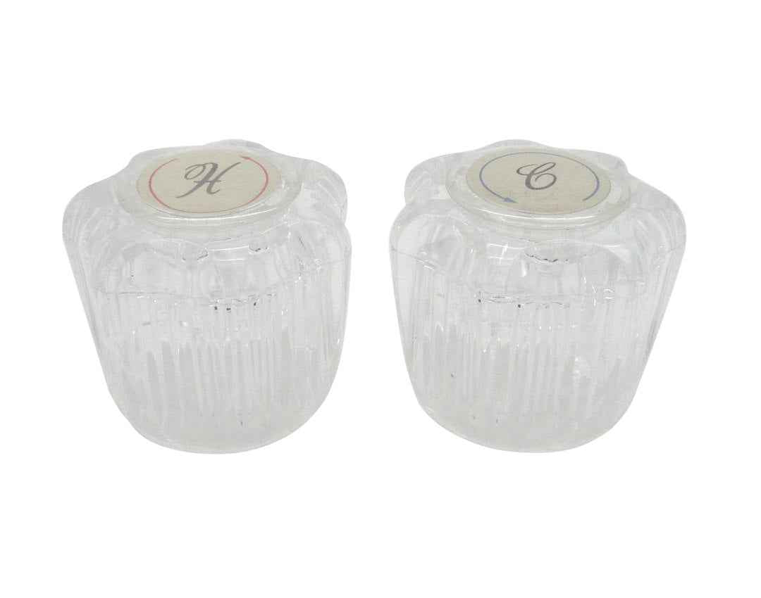 Dura Faucet DFRKA Clear Acrylic Crystal Faucet Knobs, Hot/Cold Pair