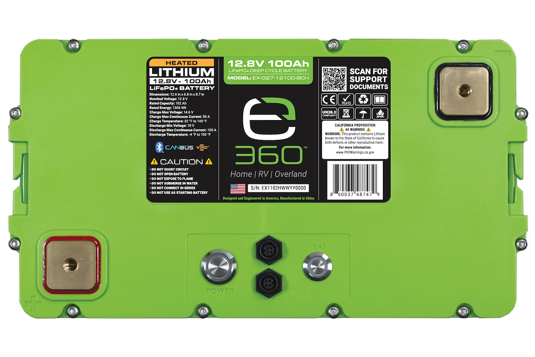 Expion 360 Ex-G27-12100-Bch e360 Heated Group 27 Lithium Battery