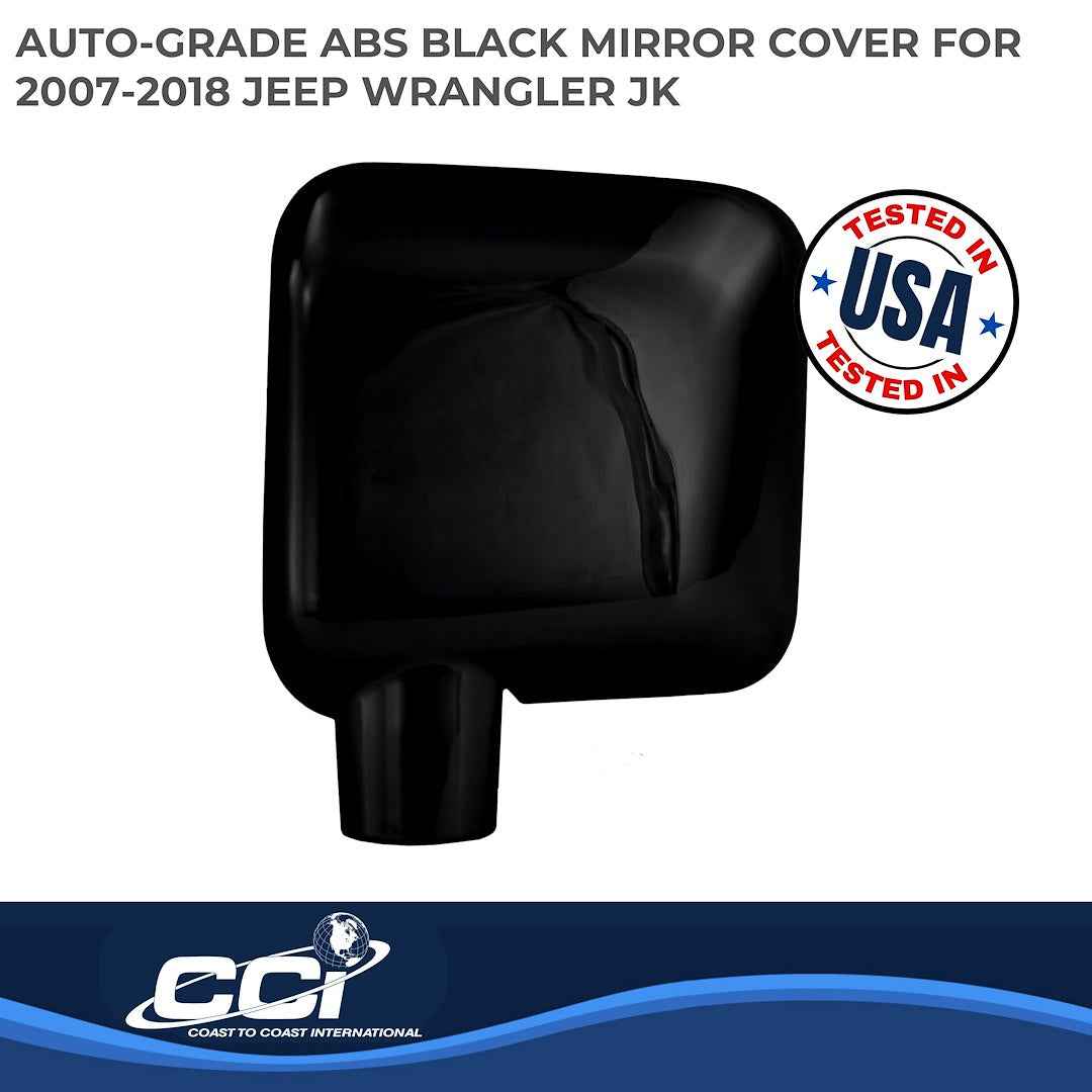 Coast To Coast MC67401BK Wrangler JK Painted Mirror Trim Set