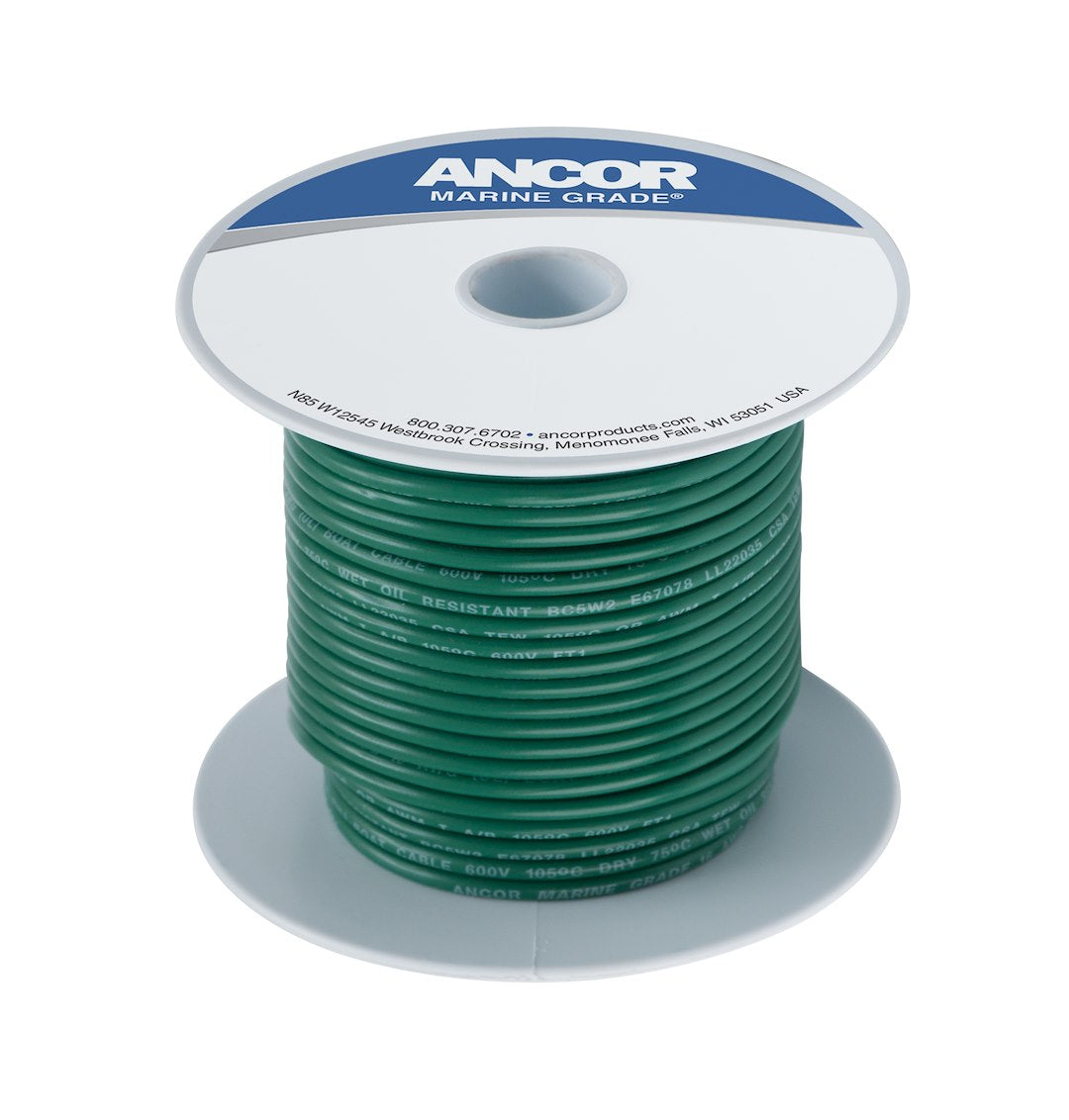 Ancor 100310 Marine Grade Primary Wire - 18 Gauge, Green, 100 ft