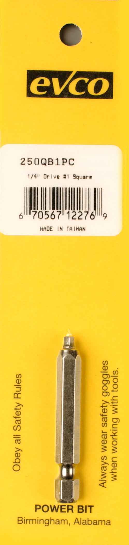 AP Products 009-250QB1P3C 3-Inch #1 Square-Recess Power Bit