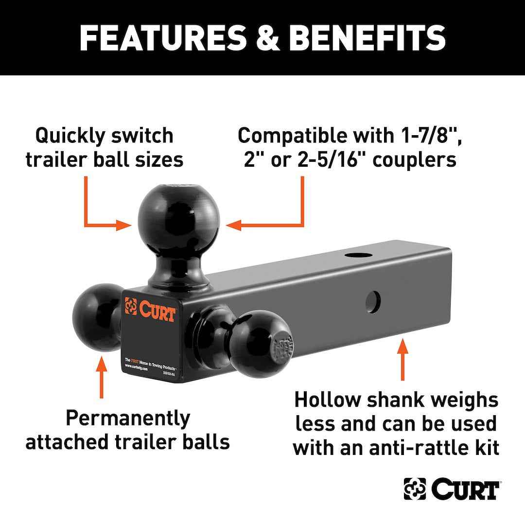 Curt 45651 Trailer Hitch Ball Mount - image 2