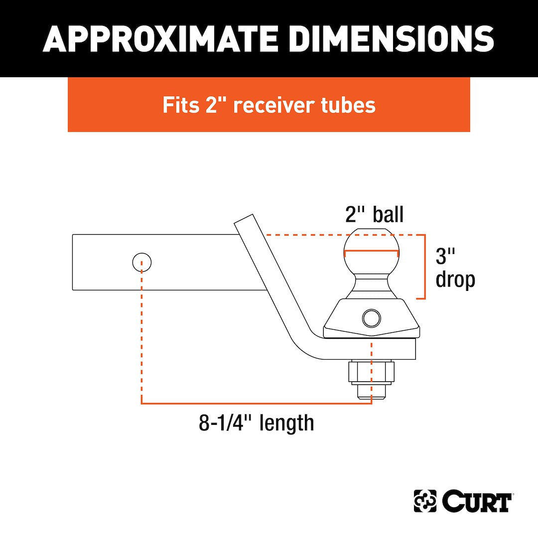 Curt 45143 Trailer Hitch Ball Mount - image 6