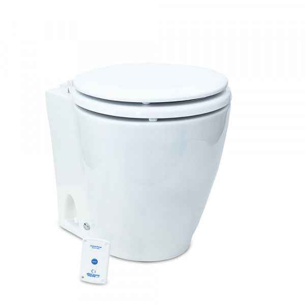 Albin 07-02-043 Standard Round-Seat Electric Marine Toilet, 12V