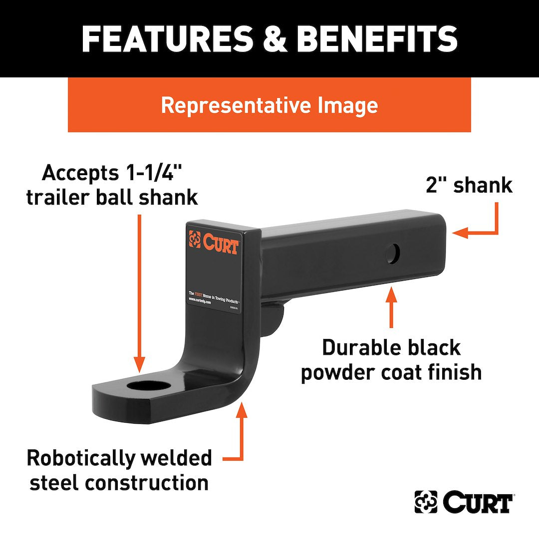 Curt 45311 Trailer Hitch Ball Mount - image 2