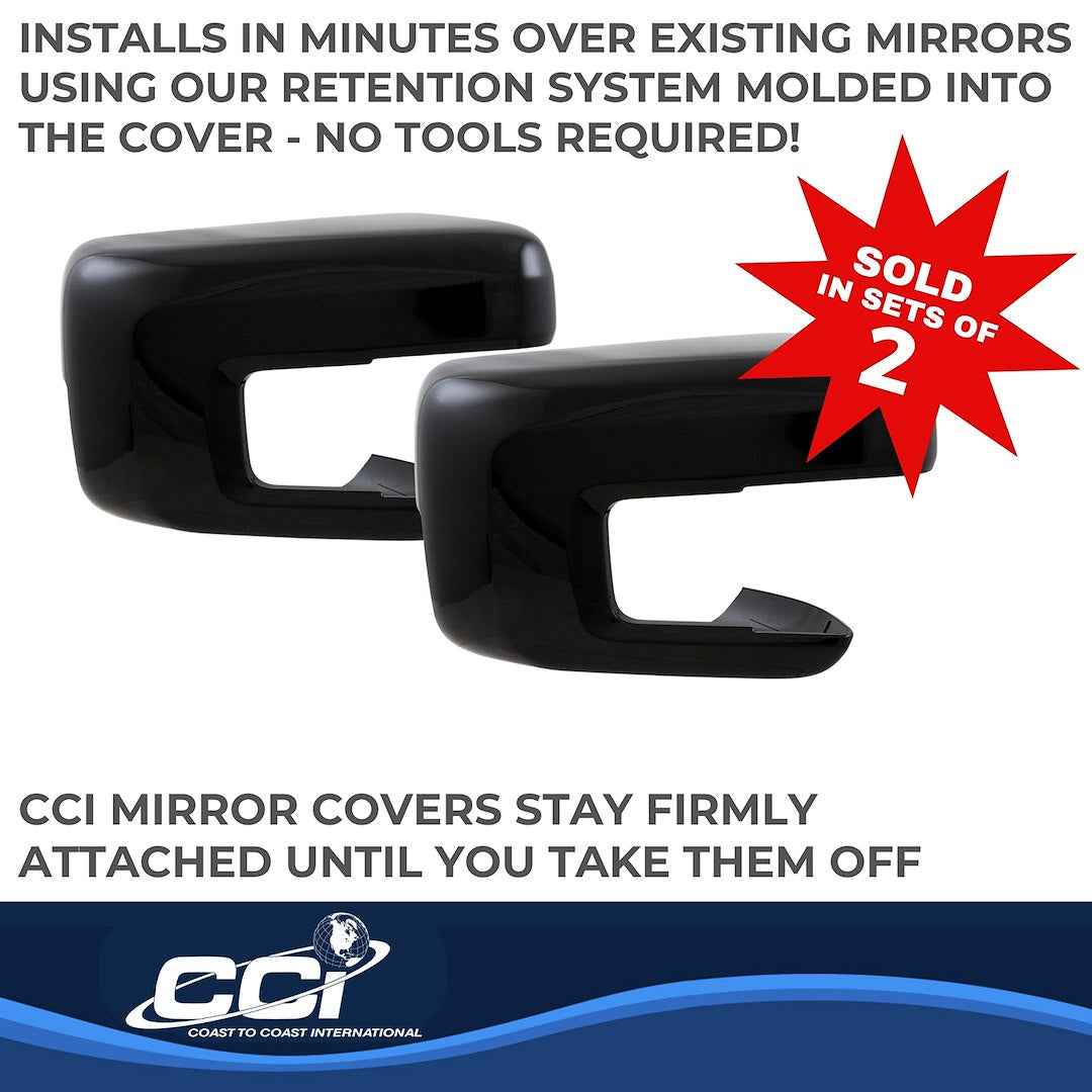 Coast To Coast MC67556BLK F-150 Painted Full Mirror Trim Pair