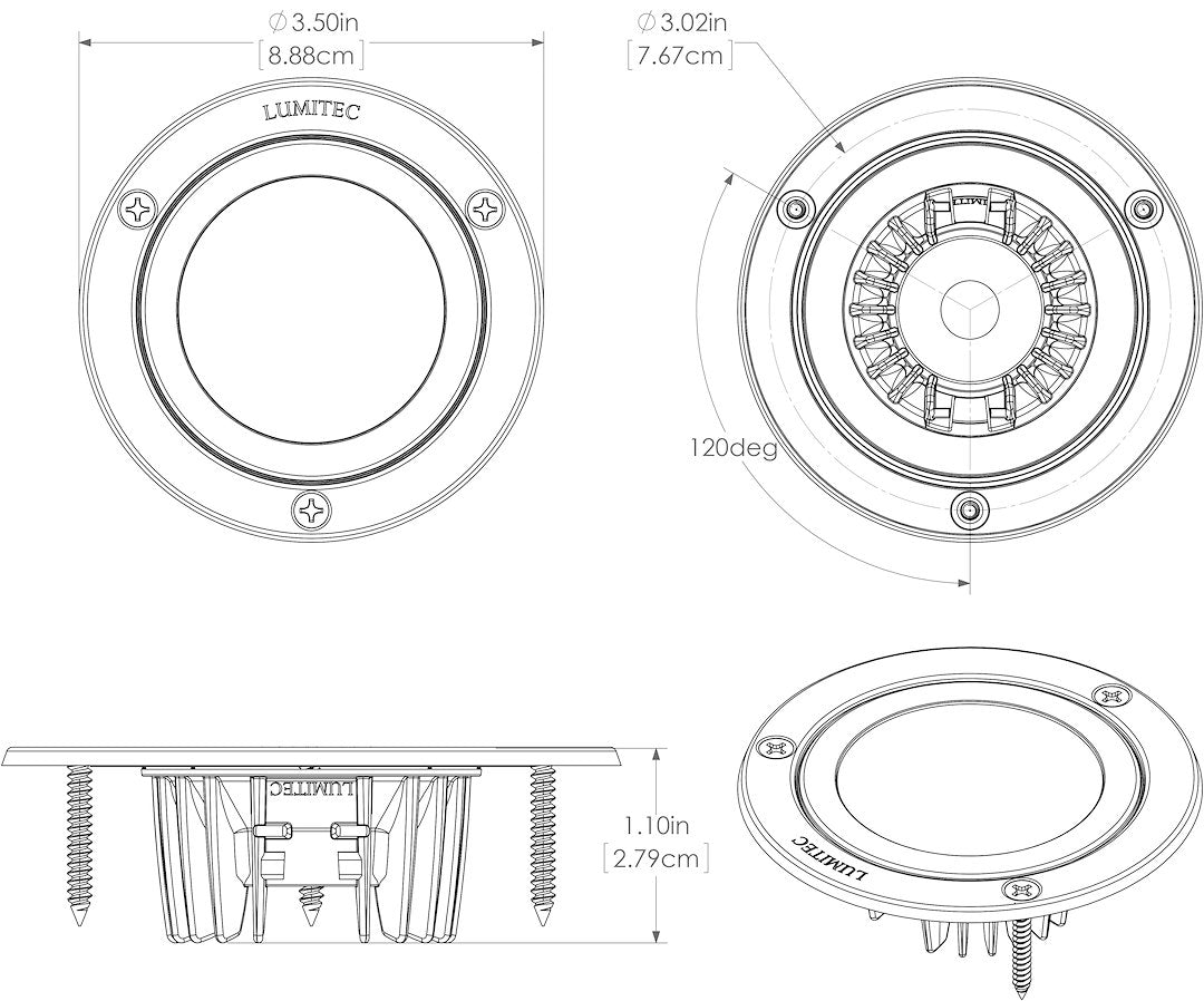 Lumitec 114128 Shadow Sealed Downlight