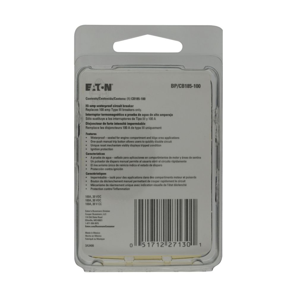 Bussman Bp/Cb185-100 Circuit Breaker - image 5